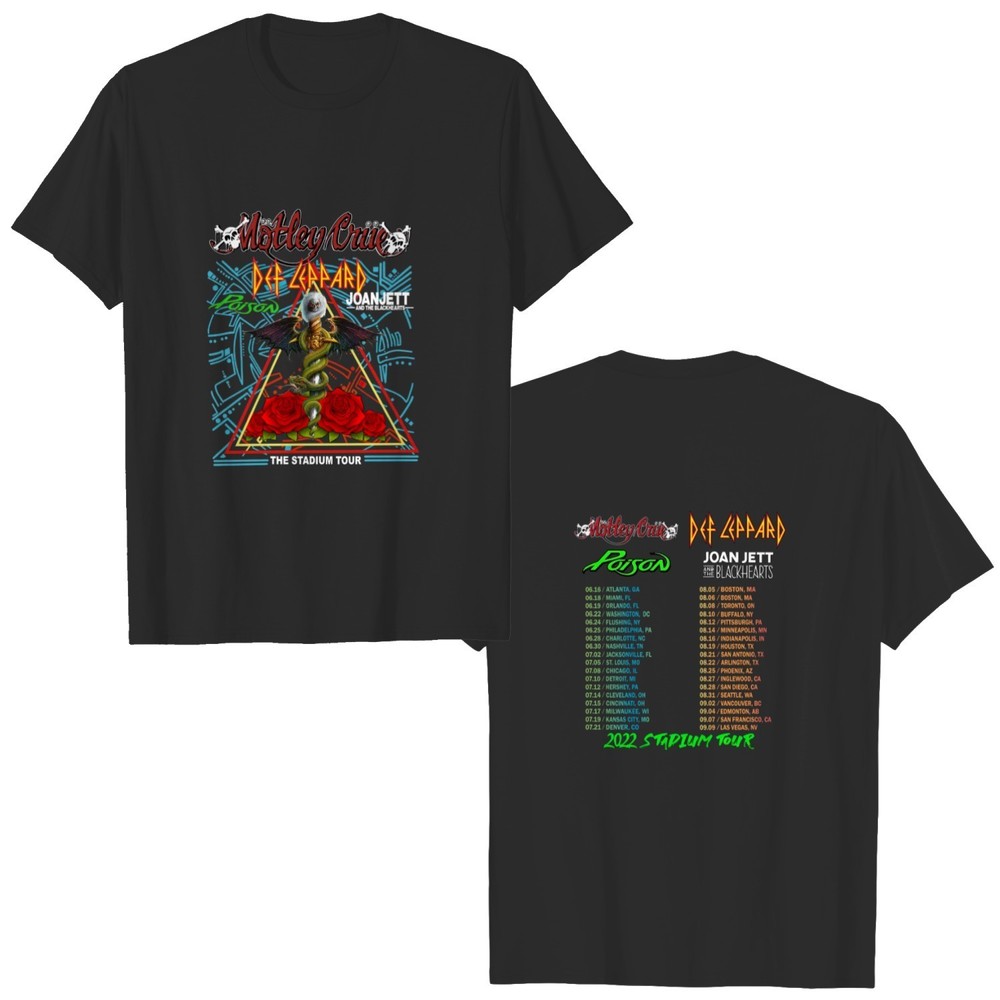 The Stadium Tour 2 Sided Shirt Def Leppard Shirt Poison Band Shirt